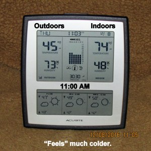 Temperature at eleven AM