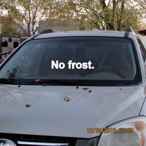 No frost at seven AM