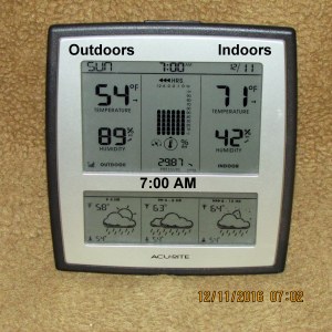 Temperature at seven