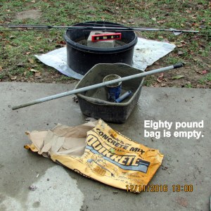 Empty eighty pound bag