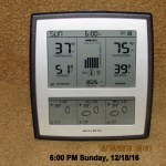Temperature at six PM Sunday