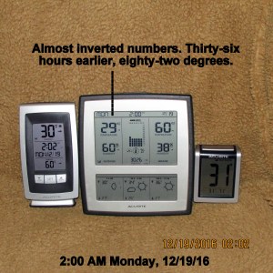 Thirty-six hours temperature comparison