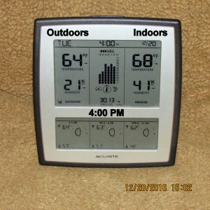 Temperature at four PM