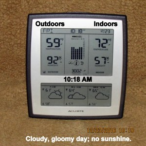 Temperature at ten-eighteen