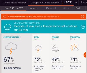 Weather details from AccuWeahter