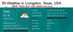 Internet weather with wind speed