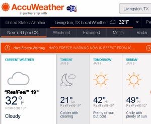 AccuWeather at seven-thirty PM