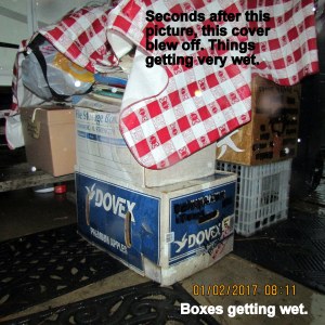 Wet boxes and cover blew off