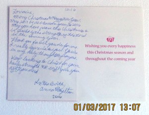 Card from neighbor Anna