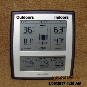 Temperature at four-thirty