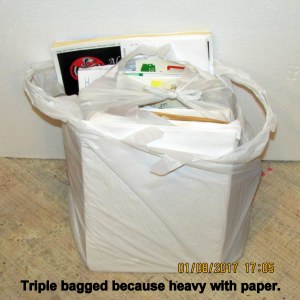 Triple bagged trash
