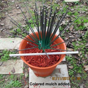 Colored mulch added