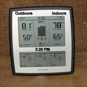 Temperature at three-twenty