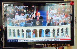 Trump speech with wide background