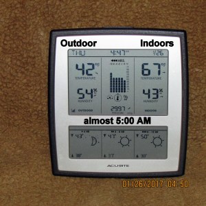 Temperature before 5 AM