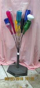 Bottle Bush with pink sheet background