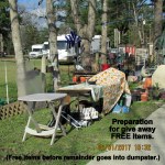 Tables with free stuff