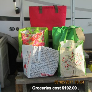 Groceries cost $192.00