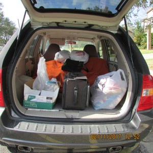 Donations in the back of my KIA