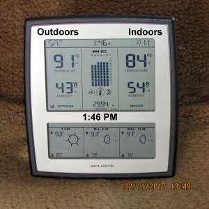 Temperature at one-forty