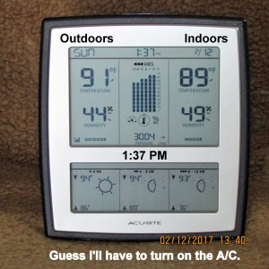Time and temperature at one-forty
