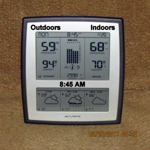 Temperature at eight-forty-five