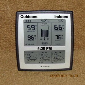 Temperature at four-thirty