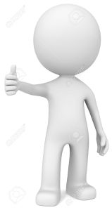 white-stick-figure-with-one-thumb-up